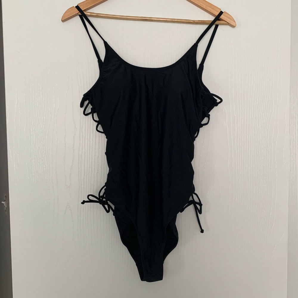 Lace up swimsuit